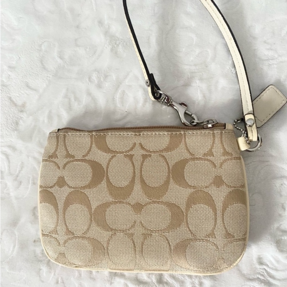 Coach signature wristlet